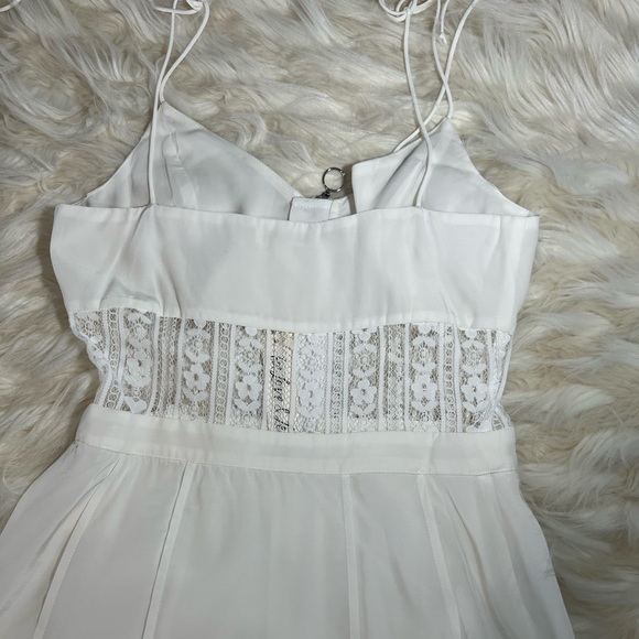 FOR LOVE & LEMONS Lovebird Lace Midi Dress in White, Size S - Picture 7 of 11